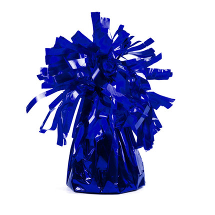 donkerblauw gewichtje voor ballon met franjes