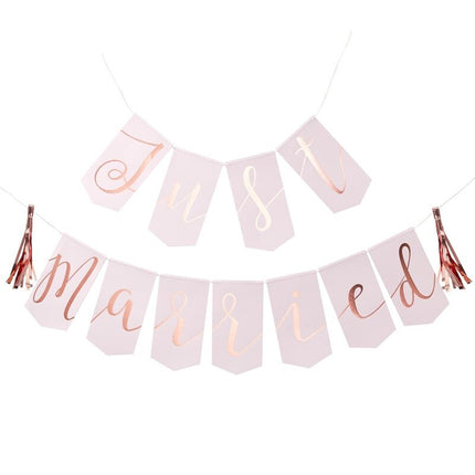 Slinger 'Just Married' Rose goud - 1.8 Meter