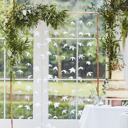 Backdrop Bloemen Wit - 1.8 meter