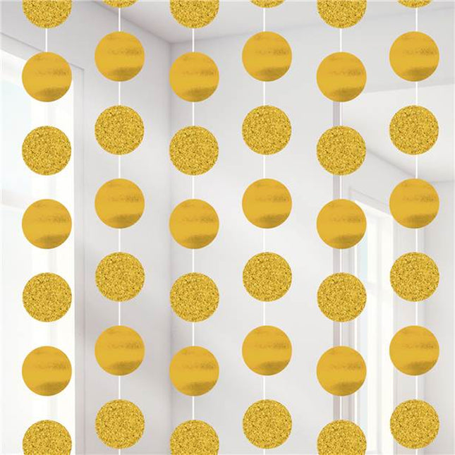 Confettislinger Glitter Goud - 6 stuks