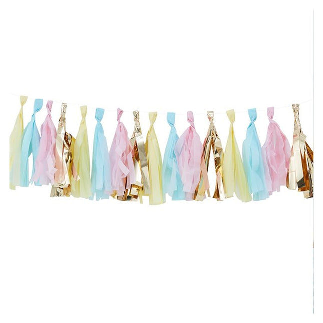 Tassel Slinger Goud Pastel - 2 Meter