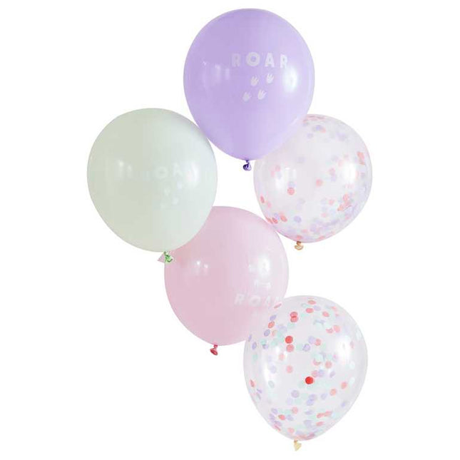 Confettiballonnen in dino thema