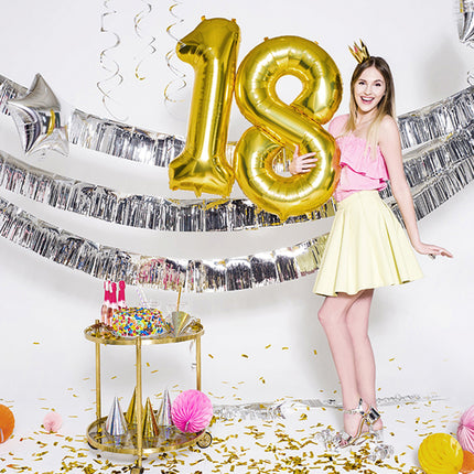 Foliecijfers 0 t/m 9 - Goud 86 cm
