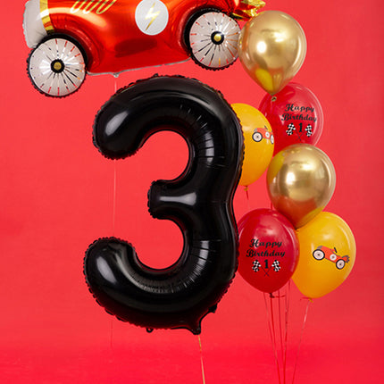 Foliecijfer 3 - Zwart 86 cm