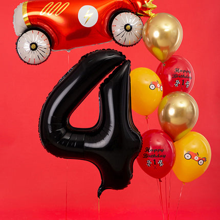 Foliecijfer 4 - Zwart 86 cm