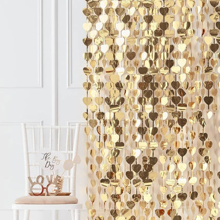 Backdrop Harten Goud - 2.5 Meter