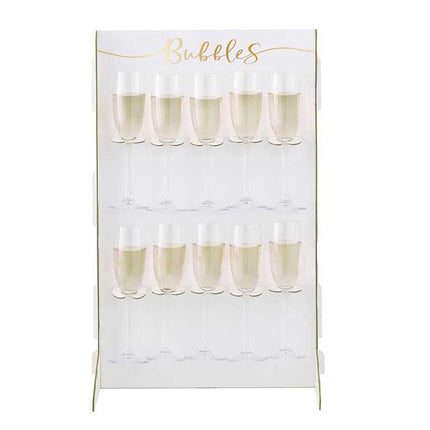 Wit Drankjes Standaard met Gouden letters
