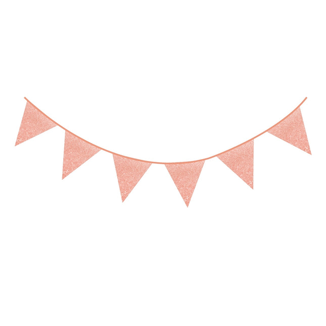 Rosé Goud Glitter - 6 Meter