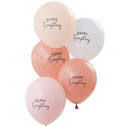 Ballonnen 'Happy Everything' Pastel - 5 stuks