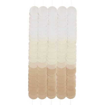 Backdrop van papieren Schijfjes in Nude tinten
