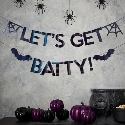 Letterbanner Let's Get Batty - 2.5 meter