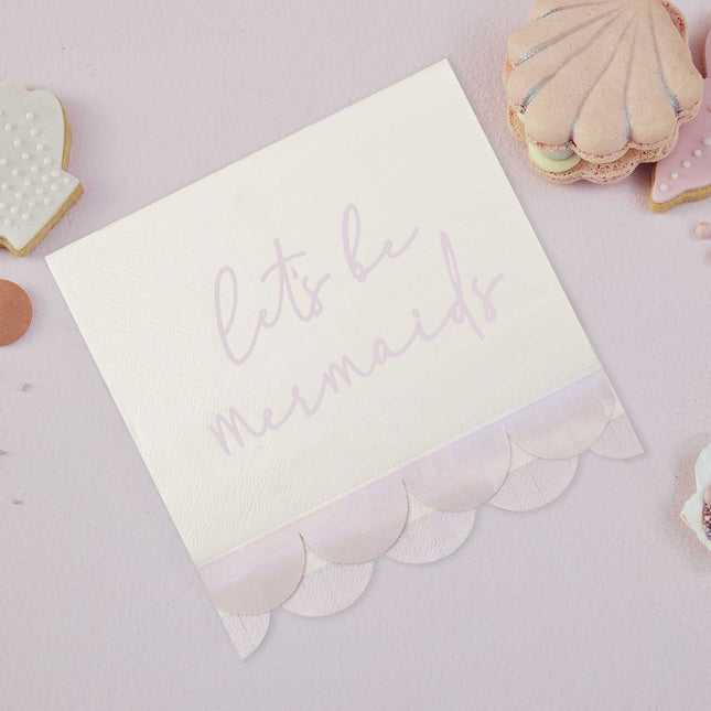 Servet met de tekst Let's Be Mermaids