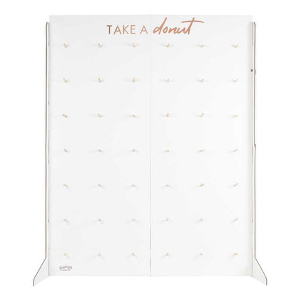 Grote witte Donut Donut Wall met tekst take a donut