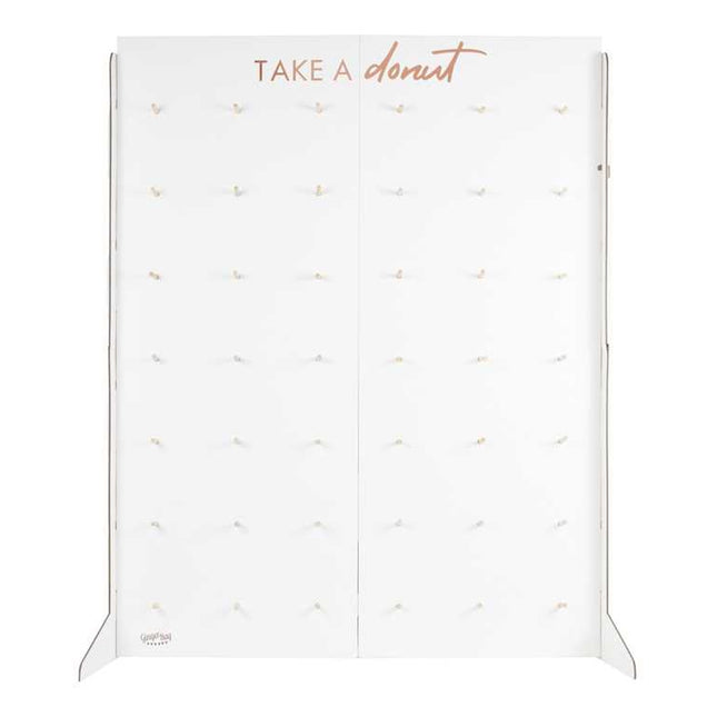 Grote witte Donut Donut Wall met tekst take a donut