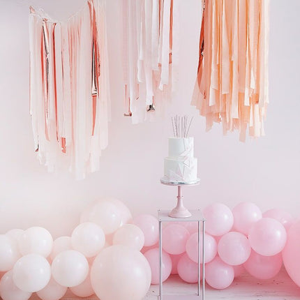 Backdrop Streamers XL Blush & Rosé Goud