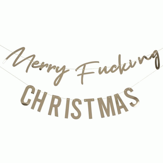 Letterbanner 'Merry Fucking Christmas' - 1.5 meter