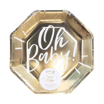 gouden bordjes met Oh baby erop