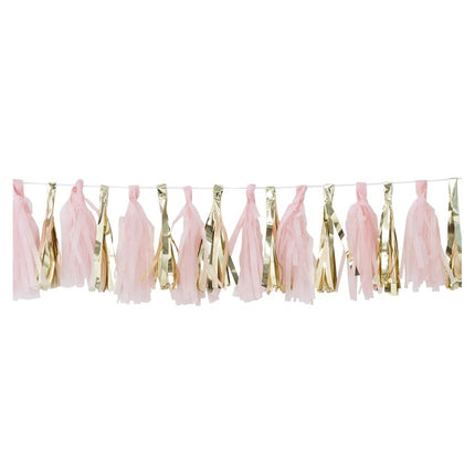 Tassel Slinger Roze Goud - 2 Meter
