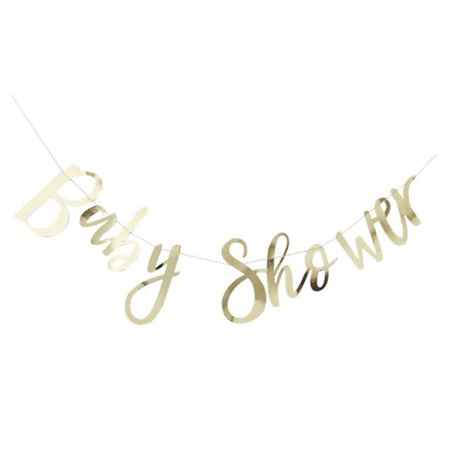 Slingerlijn 'Baby Shower' Goud - 1.5 meter