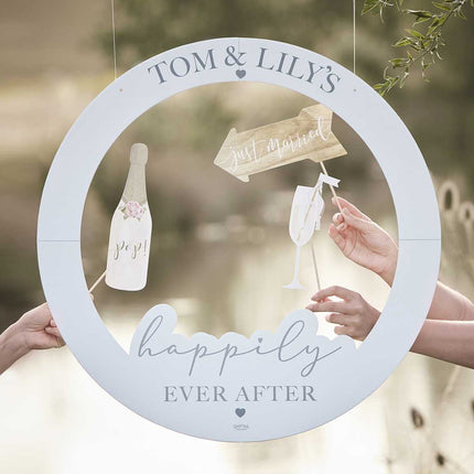 Photo Booth Frame Wedding Custom Rond