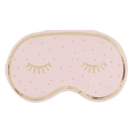 Servetten in de vorm van slaapmasker