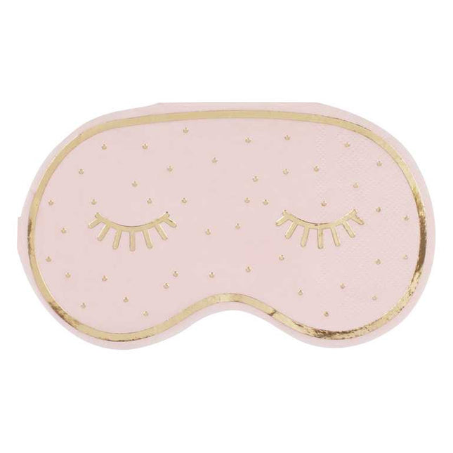 Servetten in de vorm van slaapmasker