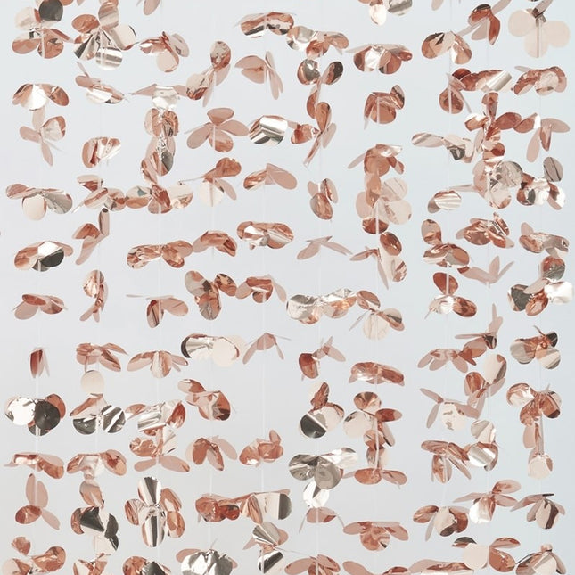 Backdrop Bloemen Rosé Goud - 2 Meter