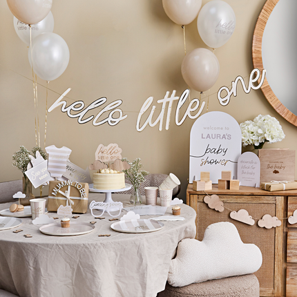 Houten Hapjesversiering - Hello Little One