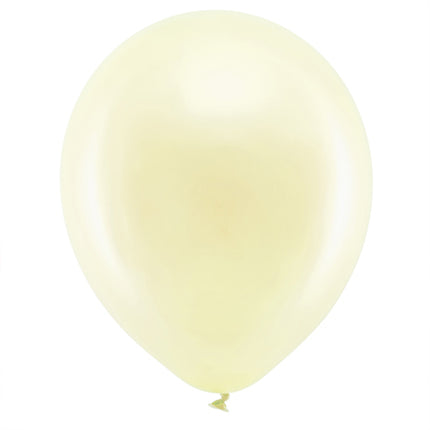 Ballonnen Metallic Ivoor (30 cm) - 10 stuks