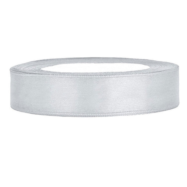 Satijnlint Zilver - 25 Meter