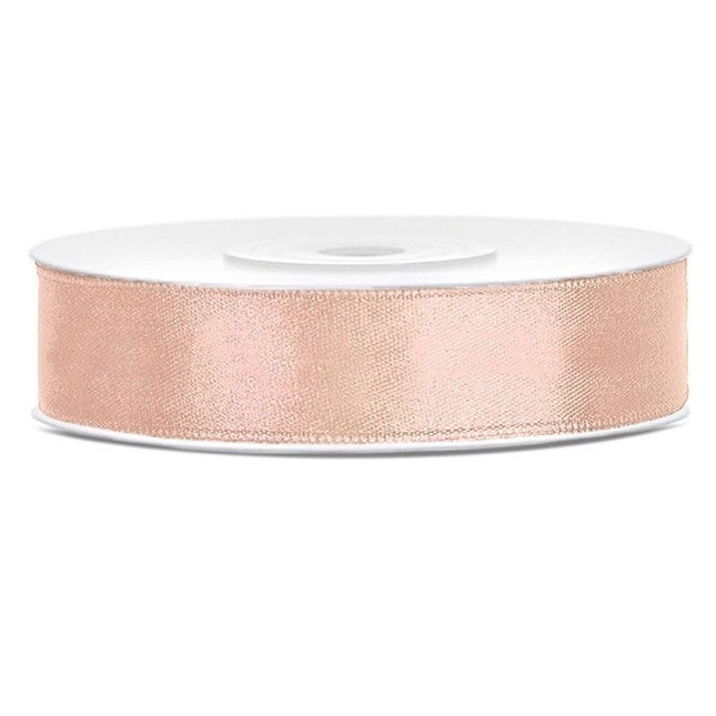 Satijnlint Licht Perzik - 25 Meter