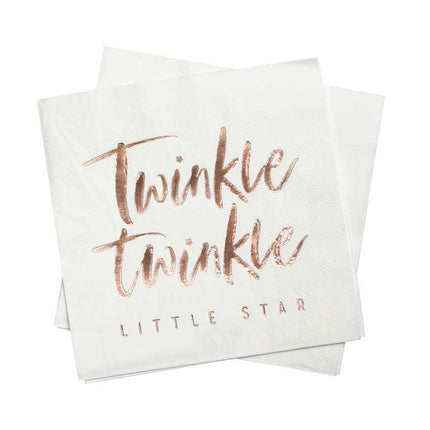 Servetten met de tekst Twinkle Twinkle