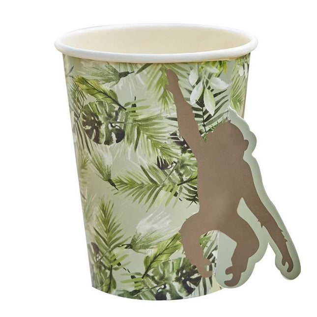 beker met palmprint en aapje eraan