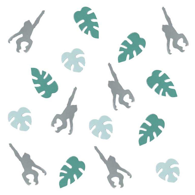 tafel confetti met jungle thema