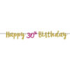 Letter Banner ‘Happy 30th Birthday’ - 3.65 Meter