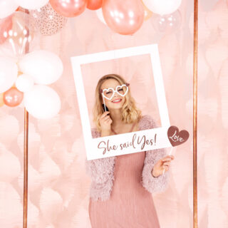 Photo Booth Props Wedding Rose Goud - 12 stuks