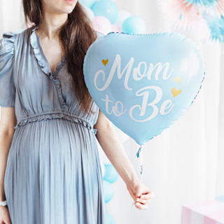 blauwe ballon mom to be