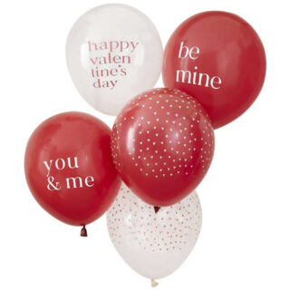 Ballonnen Happy Valentines Day - 5 stuks