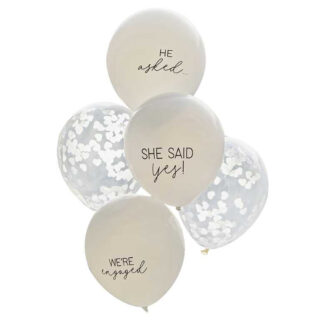 Ballonnen She Said Yes - 5 stuks