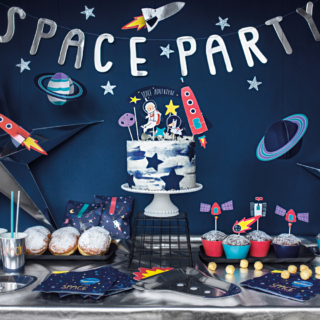 Space party verjaardag versiering