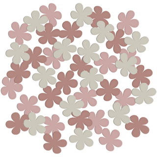 roze en witte bloemetjes confetti