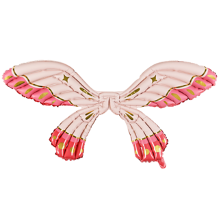 roze folieballon in de vorm van een vlinder
