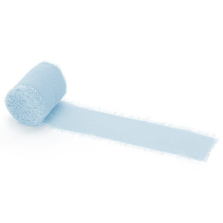 blauw chiffon lint